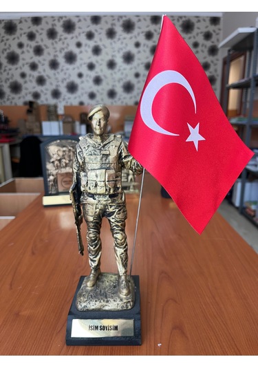 Hizmet Anısı Türk Bayraklı Komando Biblosu