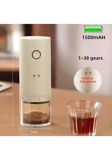 Ambition Yeni Taşınabilir Usb Elektrikli Kahve Çekirdeği A Beyaz