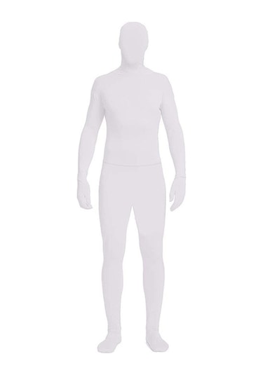 Parti Kostümü Görünmez Morph Takımı Yetişkin Erkek Kadın Beyaz