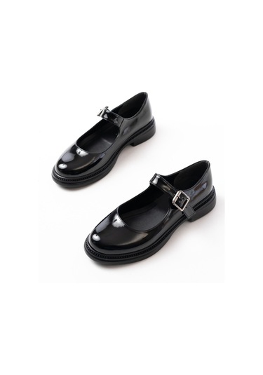 Ysn-4444 Siyah Rugan Günlük Bayan Ayakkabı Siyah