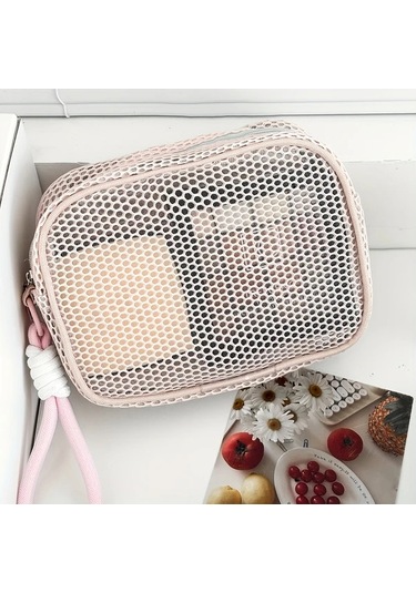 Elmpaly Tofu Blok File Çanta Bilek Kayışlı Büyük Kapasiteli Pastel Renkli Bozukluk Cüzdanı