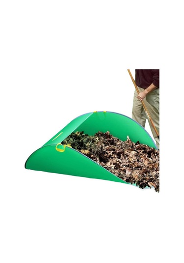 Taşınabilir Pop-up Yaprağı Toplayıcı Yeniden Kullanılabilir Veranda Organizatörleri Yeşil , Boyut:144 X 74 X 52cm