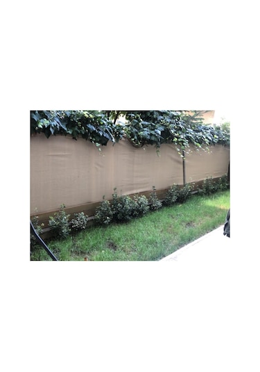 Morilu Çit Filesi - Gölgelik File - 95'Lik Şeritli Halkalı - Krem - Gölgelik Tente - Araba Güneşlik - Çit Örtüsü