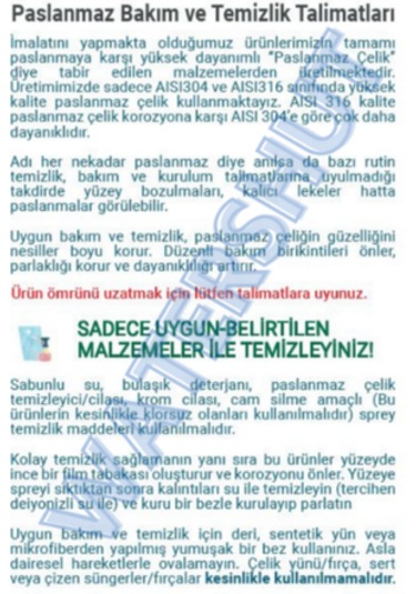 350x350mm Kobra Tip Havuz Şelalesi Et Kalınlığı 1,5mm