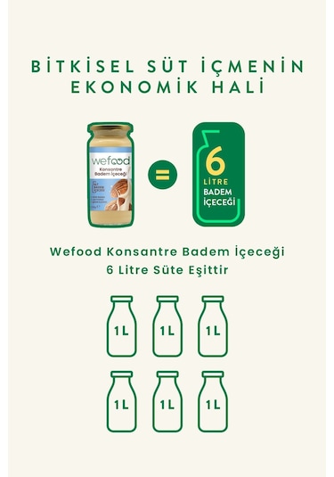 Wefood Konsantre Badem İçeceği (%100 Badem) 240 G