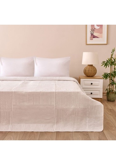 Evidea Soft Arven Çift Kişilik Yatak Örtüsü - Beyaz - 260x250 Cm Beyaz