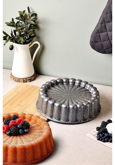 Cake Pro Döküm Papatya Silver Tart Kalıbı 26 Cm Gümüş