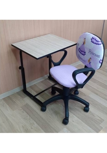 Ders Çalışma Notebook Laptop Masası Boyu Ayarlanabilir Çam - Siyah