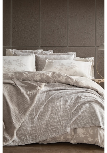 Yataş Bedding Etta Çift Kişilik Fall Winter Çeyiz Seti Gri