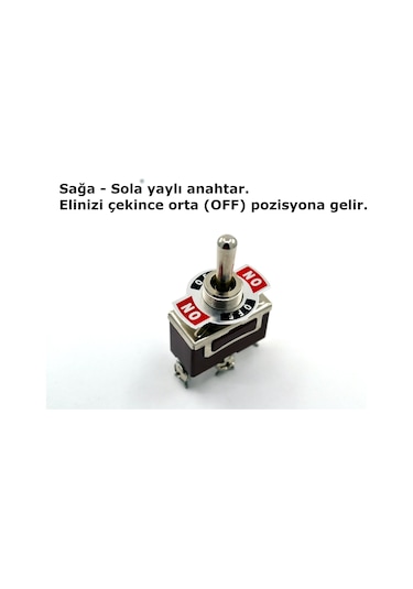 Toggle Switch 1-0-2 Yaylı Metal Anahtar 3 Pin 12v-220v 15a
