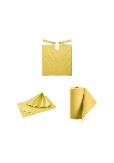 Dentreal Avrupa Rulo Hasta Önlüğü Ve Tabla Örtüsü Takım Sarı