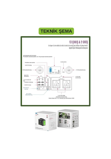 Fuchsia 315.000 mAh 1200W Güçlü Hafif Taşınabilir Kamp ve Doğa İçin İdeal Tasarlanmış Güç Kaynağı