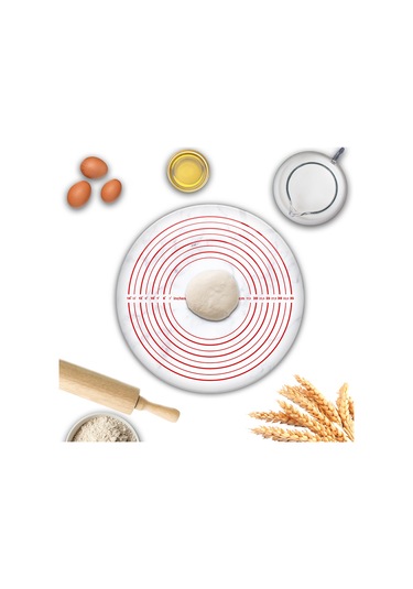 Decorita | Cam Hamur Açma Matı | Klasik Mermer | Çap40 cm