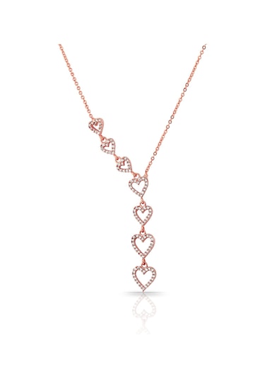 Forentina Rose Sallantılı Kalp Kolye Ps1472 Sarı