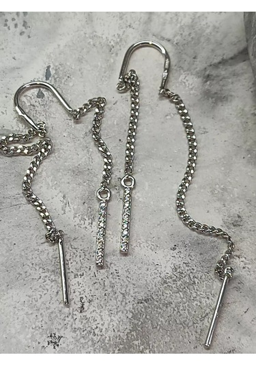 Sılver Whale Gümüş Küpe File Çekiçli Delikli 237436415 Diğer