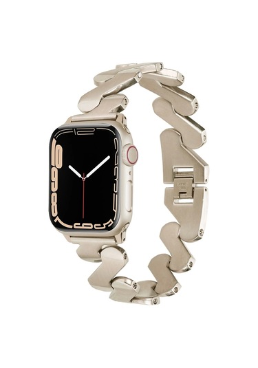 iOs Watch Uyumlu 7 8 41mm Kordon Krd-80 Metal Bilezik Strap Kayış