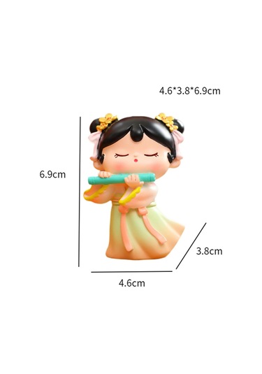 Suntek Çin Tang Kız Heykelcik Koleksiyonu 4,6cmx3,8cmx6,9cm