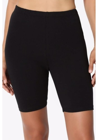 Kadın Siyah Diz Üstü Tayt SiYAH