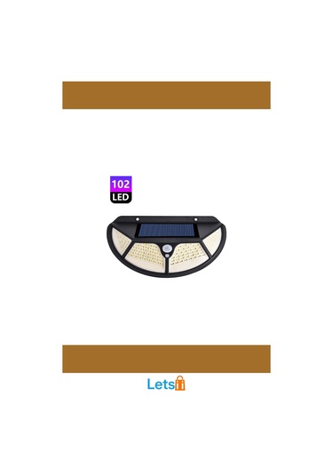 Fonksiyonel Sensörlü 102 Ledli Güneş Enerjili Bahçe Lambası Çok Renkli