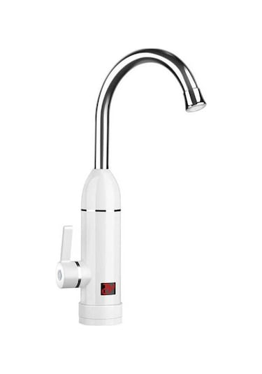 Bosphorusboutique02 Anında Elektrikli Sıcak Su Musluğu Dijital Ekran Beyaz, Hızlı Ve Konforlu Isıtma Beyaz