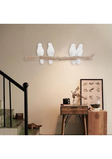 Suntek Duvara Monte Reçine Coat Robe Kanca Kuşlar Ağaç Dalı Diğer