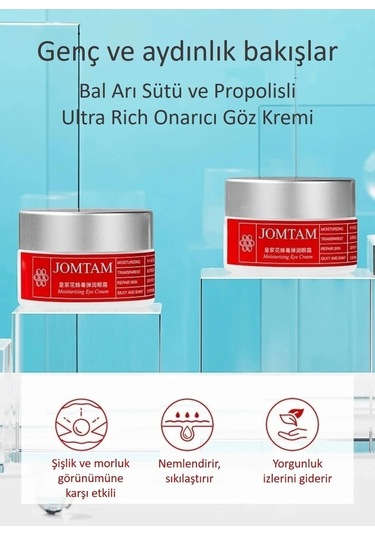 Jomtam Bal Arı Sütü ve Propolis İçerikli Onarıcı Göz Kremi 20 G