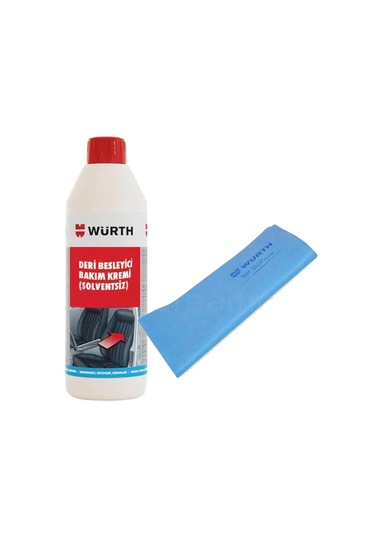 Würth Deri Besleyici Bakım Kremi 500 Ml + Güderi Bez Mavi 130 Gr N11.186
