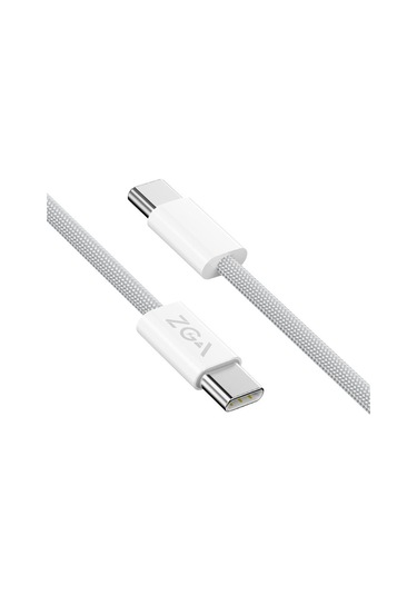 Zga Cb06 60w Tip-c Tip-c Hızlı Şarj Örgülü Veri Kablosu, Uzunluk: 1m Beyaz