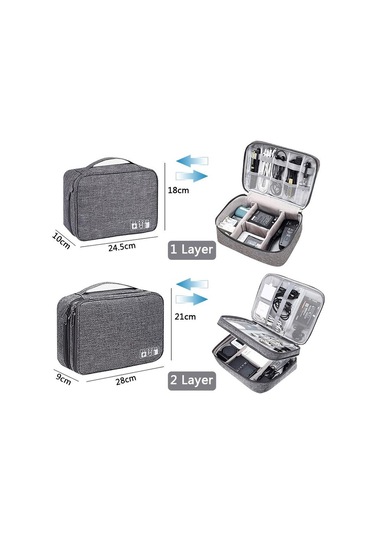 Siyah Seyahat Kablo Çantası Taşınabilir Evrensel Dijital Usb Kablosu Sd Kartlar Organizatör Kabl Pil Laptop Çanta & Kılıf 56797365