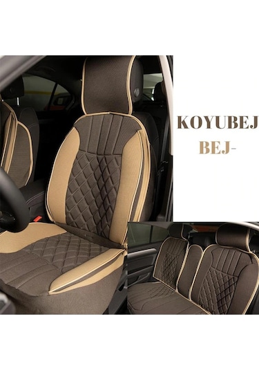 Bmw 2 Serisi 220 Oto Koltuk Minderi Ön Arka 5'li Takım Koyu Beje Bej Scr