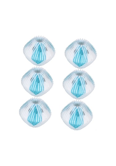 Konesam 6 Adet Mavi Beyaz Çamaşır Makinesi Tüy Ve Kumaş Topu Temizleyici Topları - Kaliteli Pp Ve Nilon Diğer