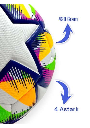 Futbol Topu Pro Şampiyonlar Ligi + Pompa Bsf61 Çok Renkli