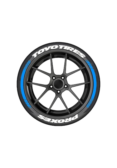 Bir Lastik Mektup Araba Lastiği Styling Dekoratif Sticker Pvc Su Geçirmez Kişiselleştirilmiş 1wtoyo-2blue 1 Piece Set