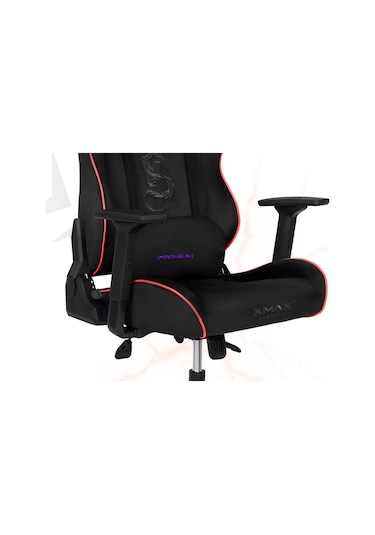 Rio Balerion Terletmez Kadife Kumaş Siyah Gaming Oyuncu Koltuğu - 25 Siyah