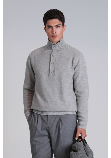 Lufian Bert Erkek Kazak Açık Gri Açık Gri 112090147100180 Açık Gri