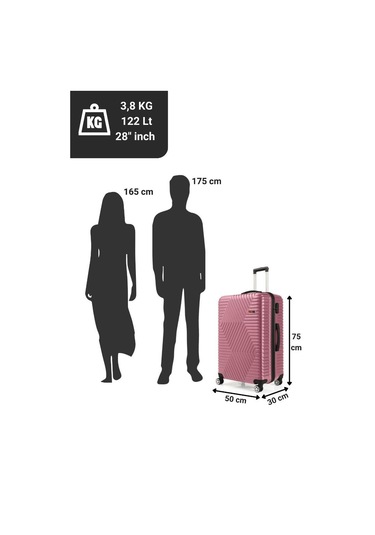 G&d Polo Suitcase Abs Gül Kurusu Büyük Boy Valiz 600.08-b Gülkurusu
