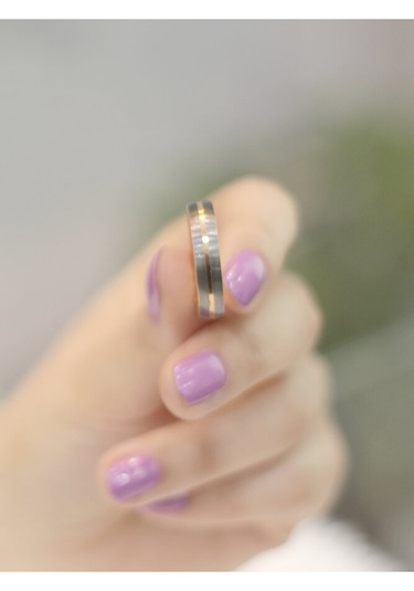 14 Ayar Altın Siyah Alyans Yüzük