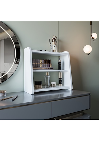 Alpa Ev Mobilya 3 Katlı Tezgah Üstü Organizer, Modern Mutfak Rafı Ve Çok Amaçlı Düzenleyici Beyaz