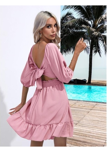 Açık Yeşil Yaz Kadın Elbise Fırfırlı Kare Yaka Düz Renk Elbise Tatlı Ve Taze Kravat Kısa Elbise Xl Açık Yeşil Açık Yeşil Yaz Kadın Elbise Fırfırlı Kare Yaka Düz Renk Elbise Tatlı Ve Taze Kravat Kısa Elbise Xl Açık Yeşil