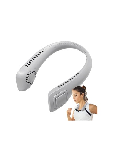 Kanatsız Boyun Tipi Fan Giyilebilir Serinletici, Düşük Sesli, Hafif Abs Gövde, Usb Şarj Edilebilir