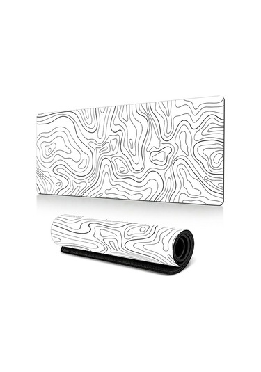 Cbtx 300 X 700 X 3mm Soyut Sıvı Desenli Mouse Pad Kaymaz Kauçuk Mouse Pad - Stil C