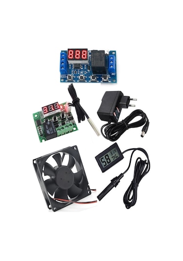 5 Li Set Kuluçka Makinesi Termostadı.zaman Modülü .kuluçka  Fanı