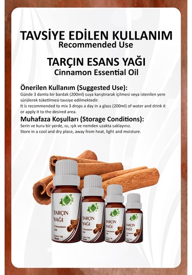 Tarçın Yağı Cinnamon Essential Oil 10 Ml.