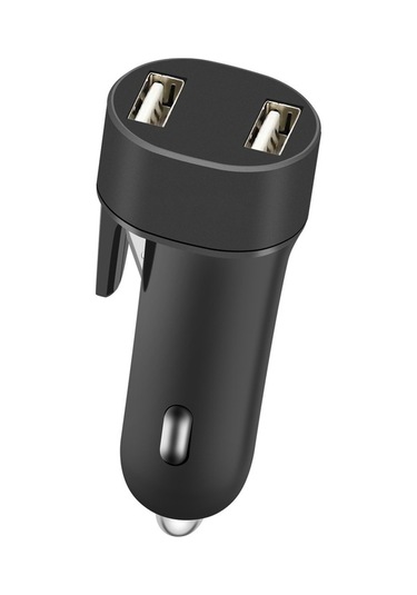 Pazly Araç İçin 3'ü 1 Arada Çift Usb Şarj Cihazı Ve Acil Durum Kırıcı Takımı - C5191 Siyah