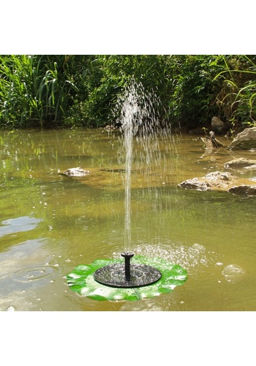 Lotus Yaprağı Güneş Çeşmesi Açık Bahçe Yüzen Peyzaj, Boyut:28 Cm