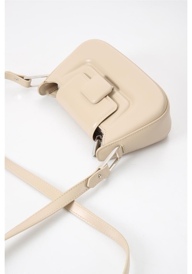 Ççs 17559 Kadın Omuz Askılı El Çantası-bej Bej