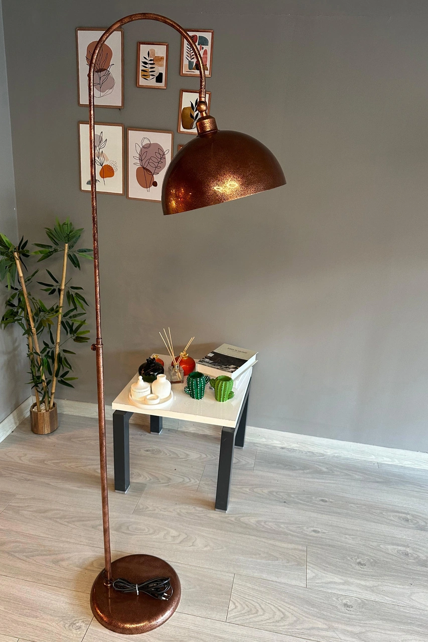 Patina Lambader Hareketli Başlık Modern Dekoratif Metal Oturma Odası Çalışma Odası Lambası Bakır