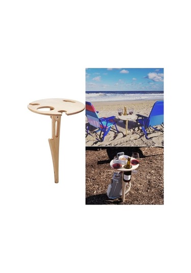 Novahub Ahşap Çim Katlanır Şarap Rafı Takılmış Şarap Rafı Açık Piknik Şarap Rafı Katlanır Masa, Boyut:20 Cm, Küçük Ve Pratik Çok Renkli