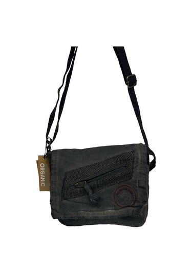 Vintage Küçük Salaş Unisex Günlük Çapraz Postacı Çantası S Boy 26x20cm Siyah