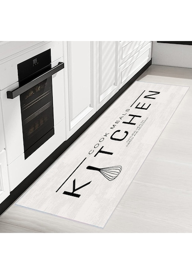 Rovigo Home Dijital Baskı Yıkanabilir Kaymaz Taban Mutfak Halısı RVG2054-SD520 Çok Renkli